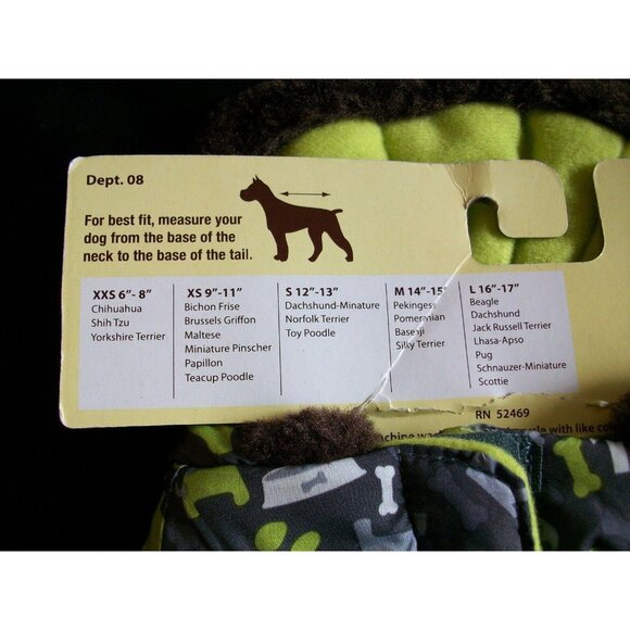 Pet Dog Puppy Coat Jacket Worm Winter Costume Hood Snap Gray Small Brown Trim - Picture 5 of 6